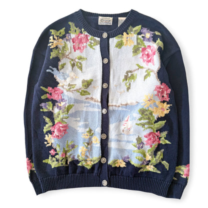 Vintage Northern Treasure, Seaside Floral Cardigan