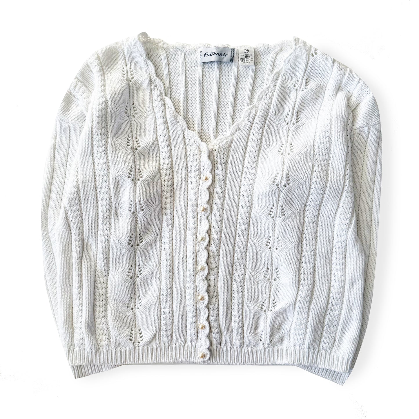 Vintage En Chante, White Cardigan