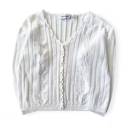 Vintage En Chante, White Cardigan