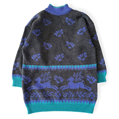 Vintage Whimsical Deer Sweater