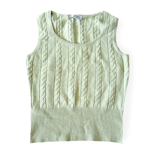 Secondhand Ann Taylor, Wool Blend Green Tank Top