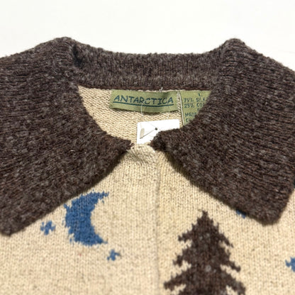 Vintage Antarctica, Silk Blend Bear & Moon Cardigan.