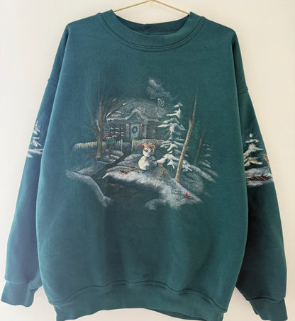 Vintage Northern Reflections, Snowman & Cat Sweatshirt