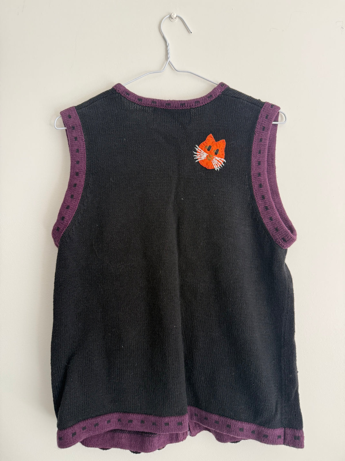 Vintage Tiara, Cat Halloween Vest