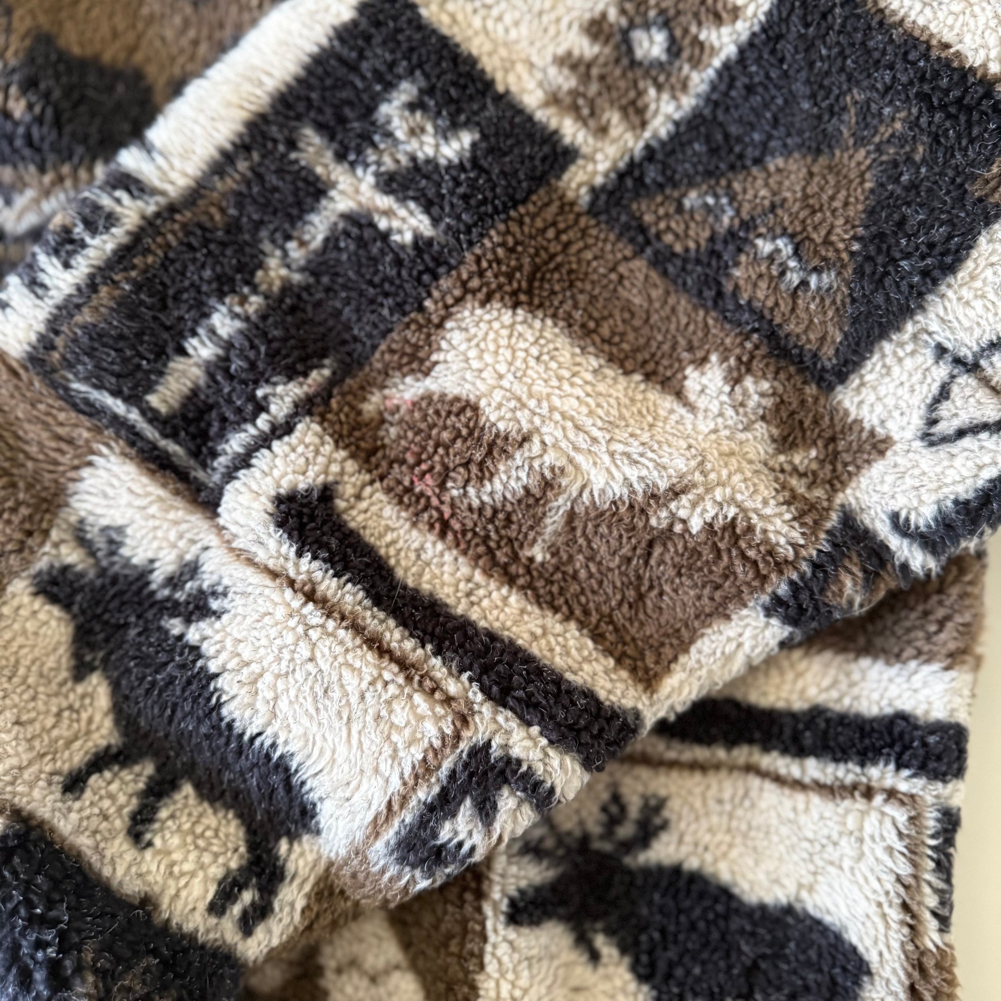 Close up of the moose pattern. 