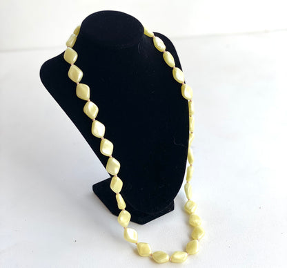 Yellow Beaded Vintage Necklace