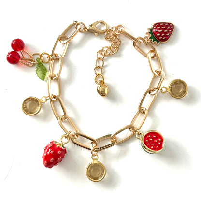 Handmade Fruit Y2K Style Charm Bracelet