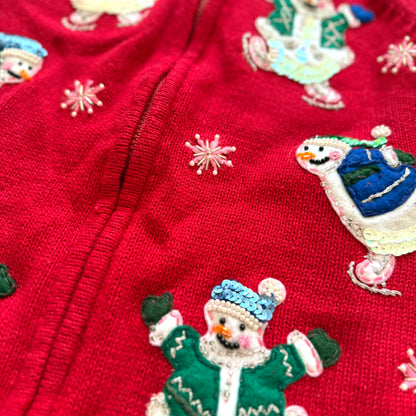 Vintage Tiara, Snowman Cardigan