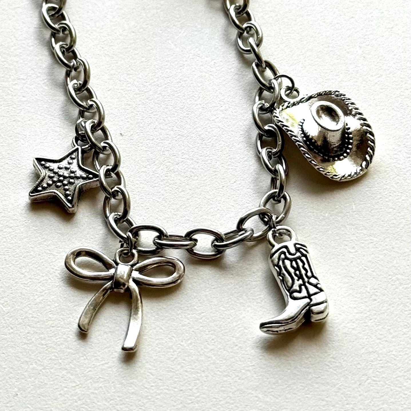 Handmade Cowgirl Charm Bracelet