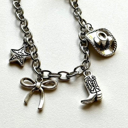 Handmade Cowgirl Charm Bracelet