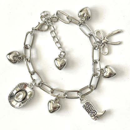 Handmade Cowgirl Y2K Style Charm Bracelet