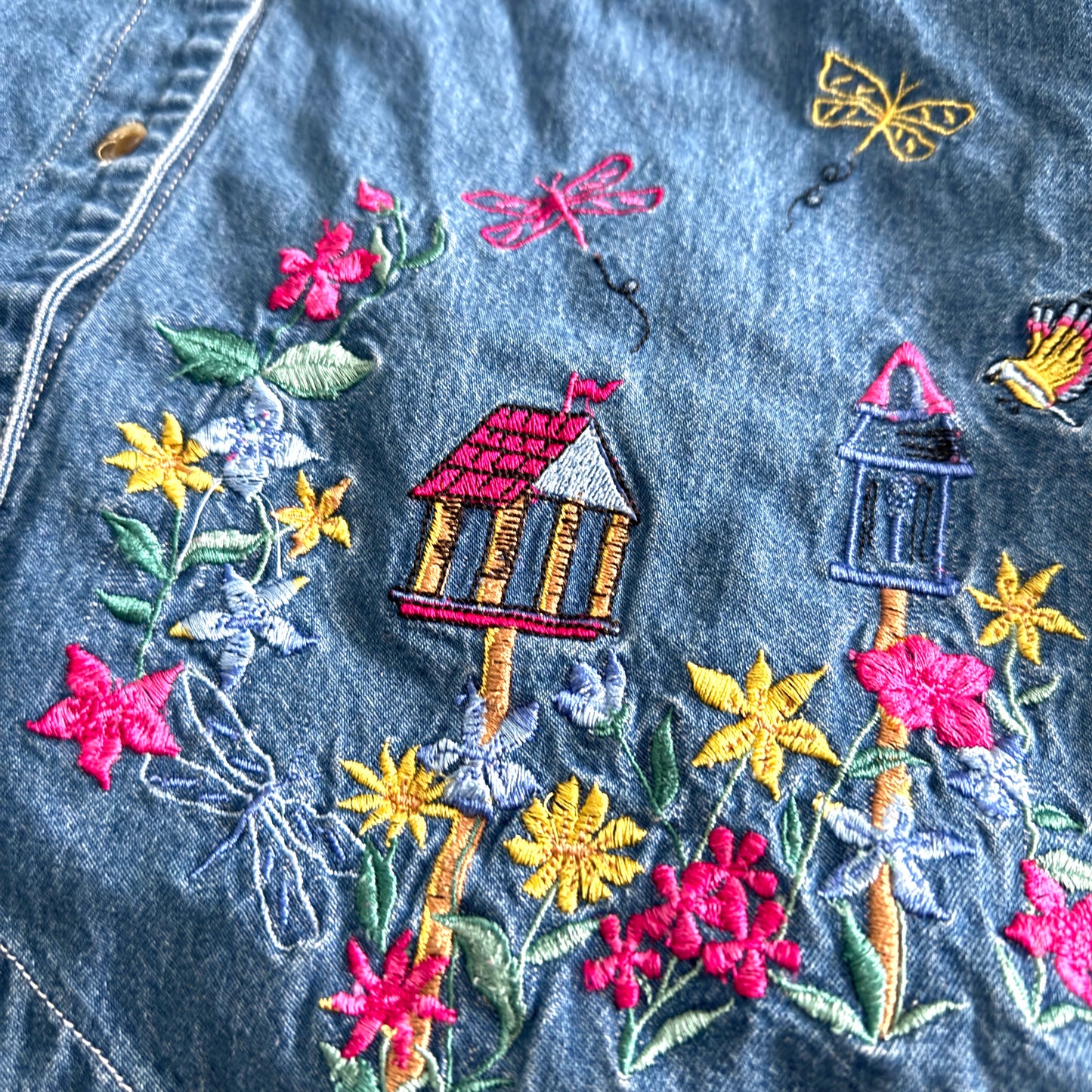 Vintage Lauren Brooke, Embroidered Denim Button Down Shirt