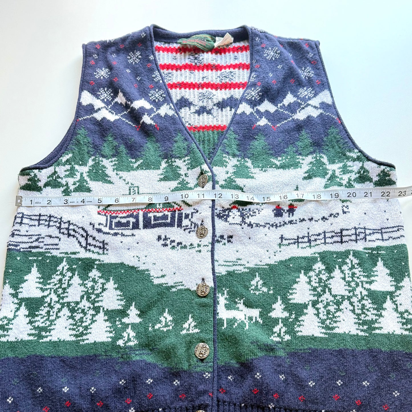 Vintage Northern Reflections, Winter Scene Vest