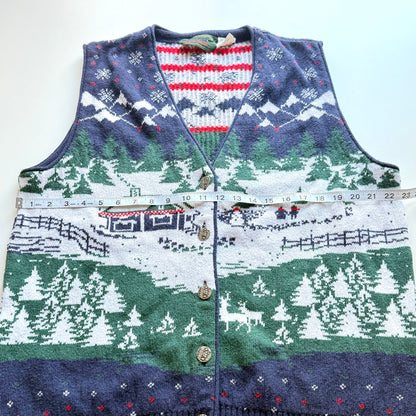 Vintage Northern Reflections, Winter Scene Vest