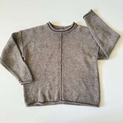 Gray knit on white background