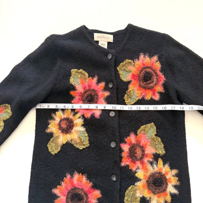 Vintage Susan Bristol, Wool Flower Cardigan