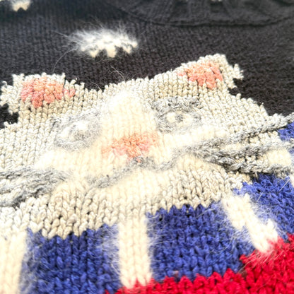 Vintage Northern Isles, Ice Skating Cat Sweater