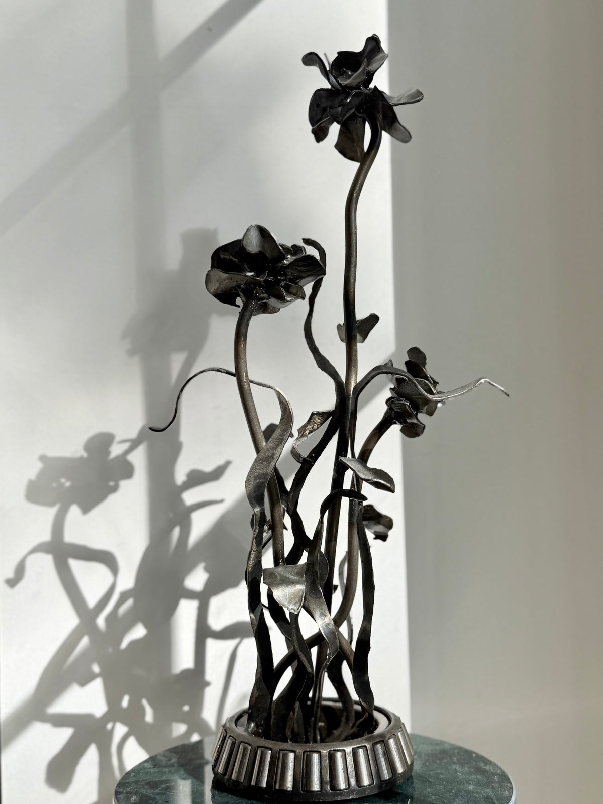 Secondhand Handmade Metal Flower Art
