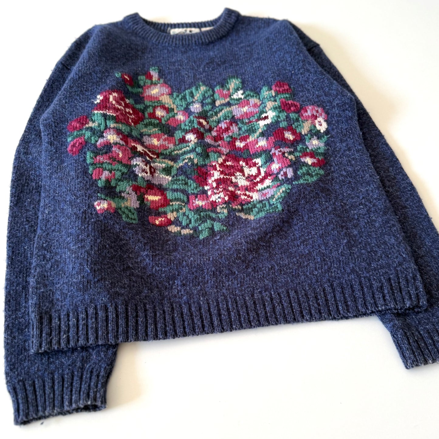 Vintage Northern Reflections, Wool Blend Floral Sweater