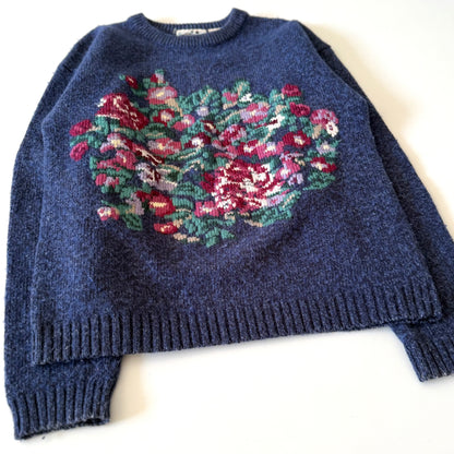 Vintage Northern Reflections, Wool Blend Floral Sweater