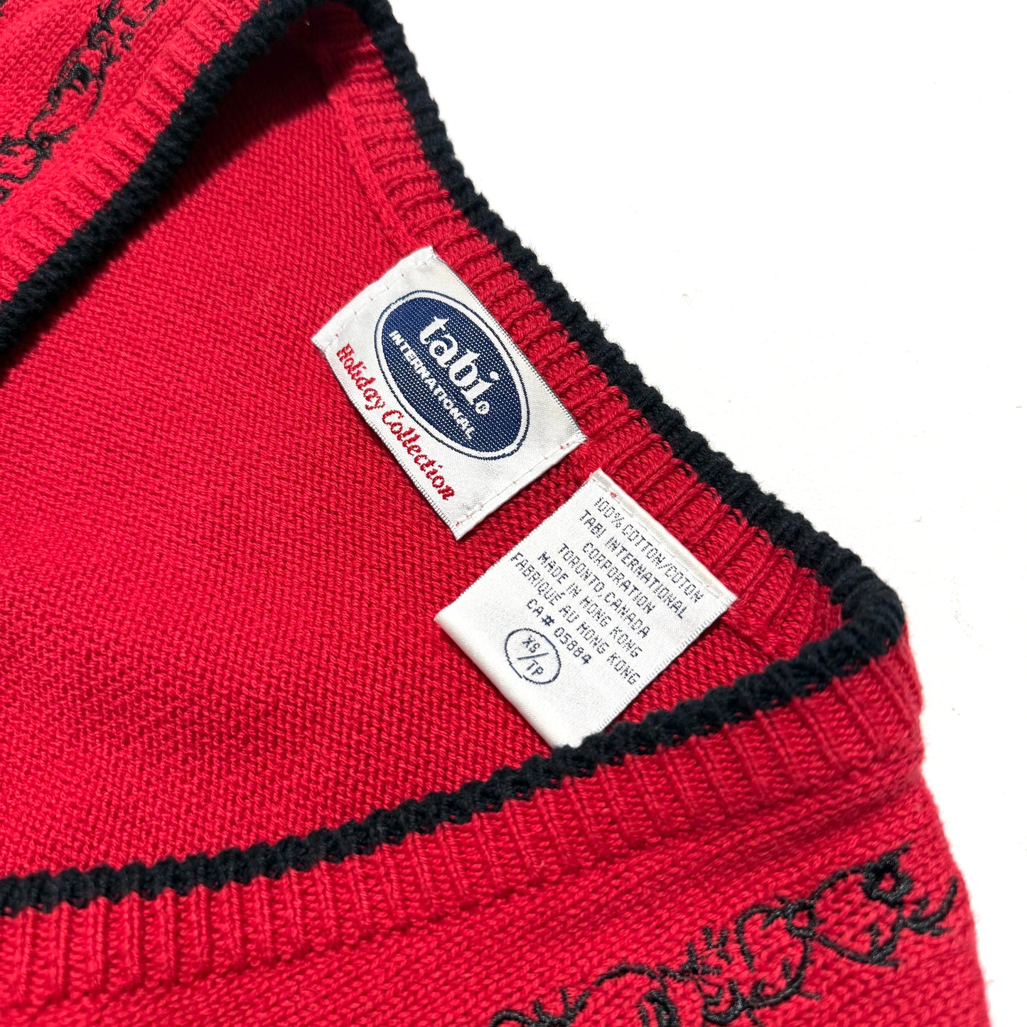 Vintage Tabi, Red Holiday Vest