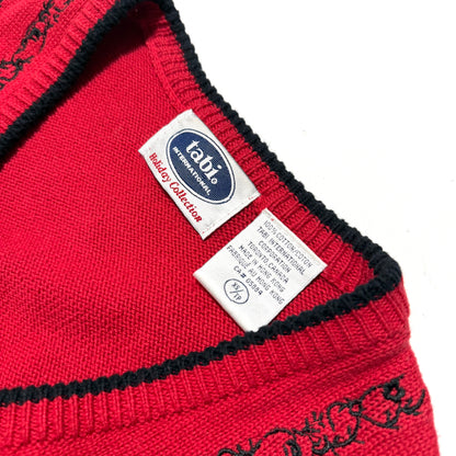 Vintage Tabi, Red Holiday Vest