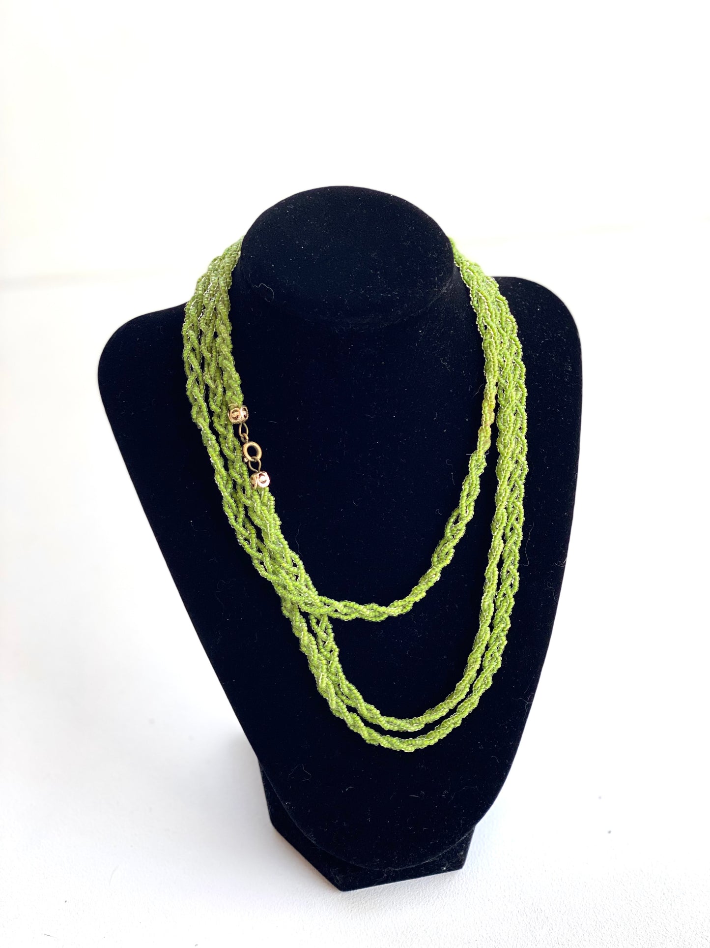 Green Beaded Vintage Necklace