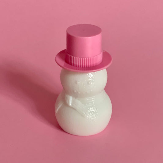 Vintage Avon Mini Snowman Glass Bottle