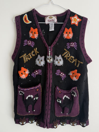 Vintage Tiara, Cat Halloween Vest