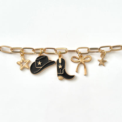 Handmade Cowgirl Y2K Style Charm Bracelet