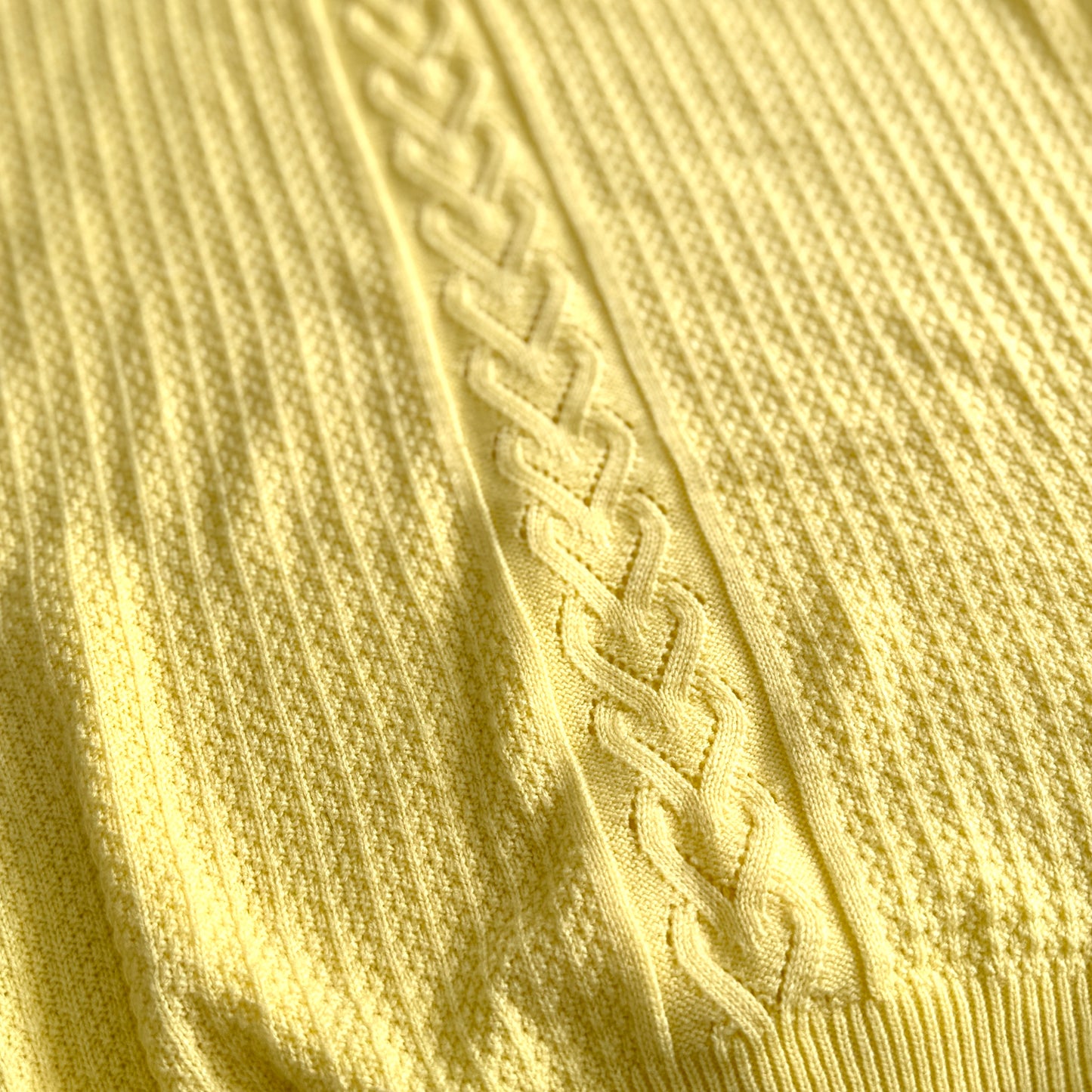 Vintage Yellow Short Sleeve Knitwear