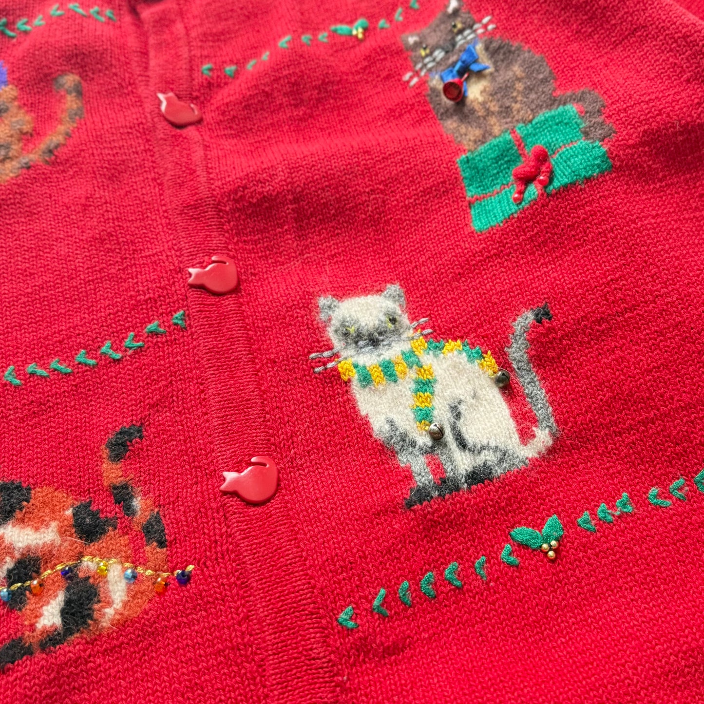Vintage Rainbow Bridge, Christmas Cat Sweater