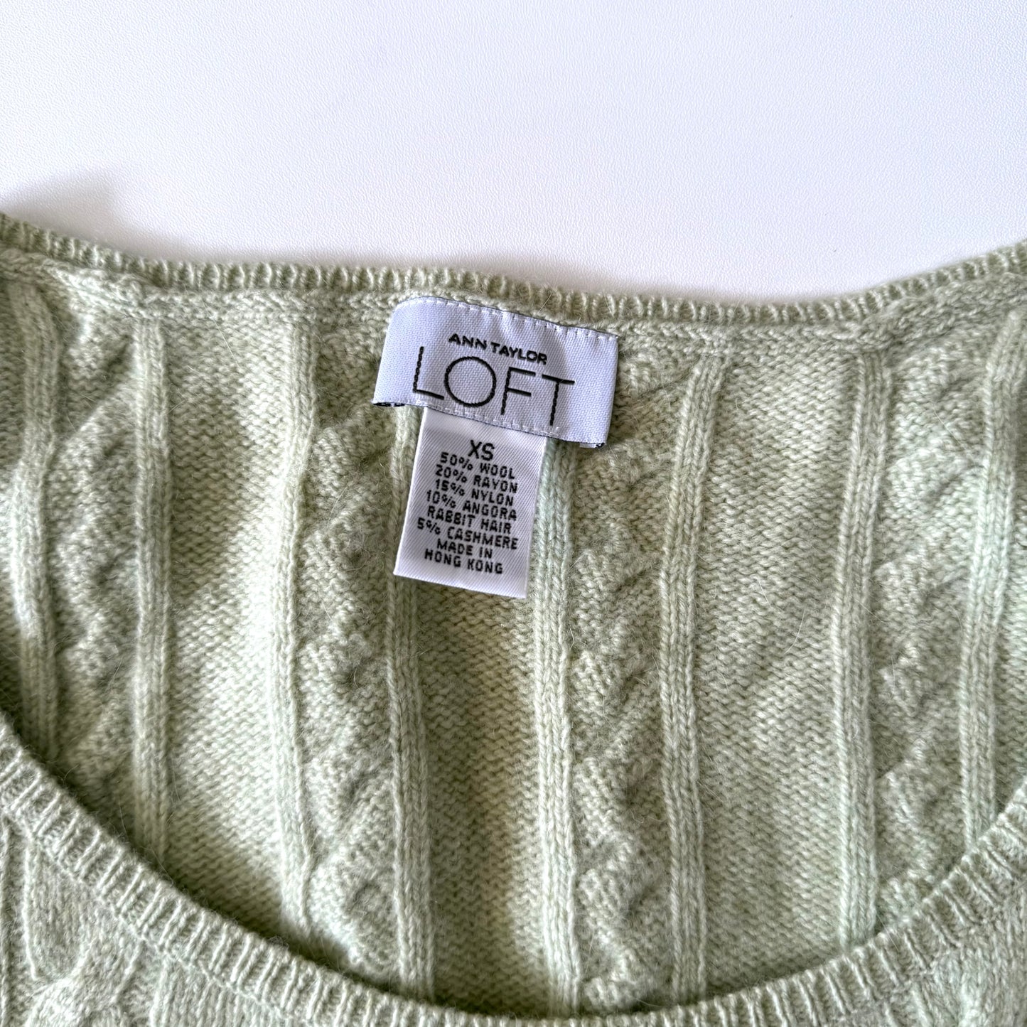 Secondhand Ann Taylor, Wool Blend Green Tank Top