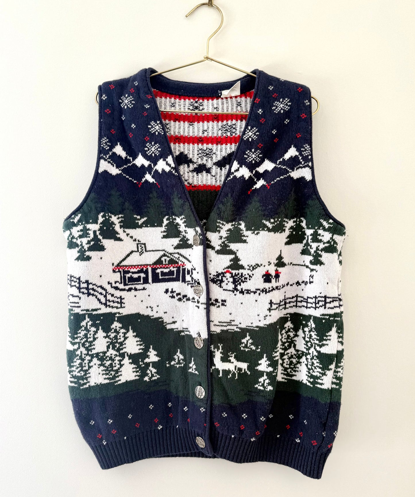 Vintage Northern Reflections, Winter Scene Vest