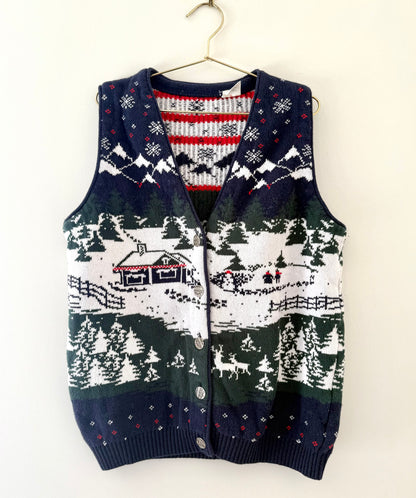 Vintage Northern Reflections, Winter Scene Vest