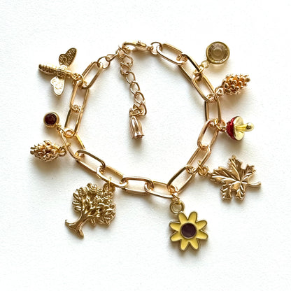 Handmade Y2K Style Autumn Charm Bracelet