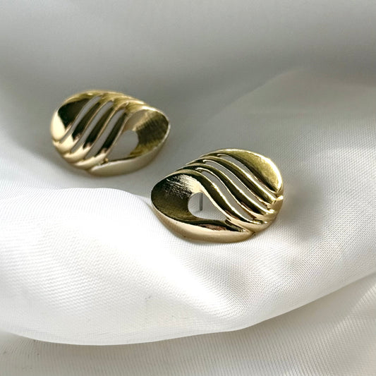 Secondhand Gold Toned Twist Earrings