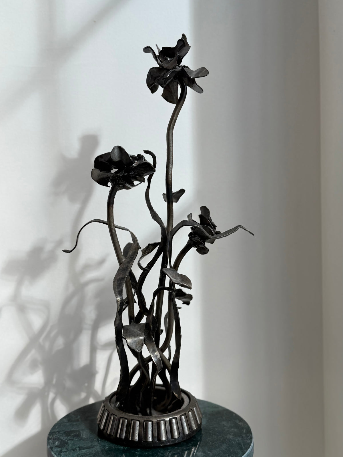 Secondhand Handmade Metal Flower Art