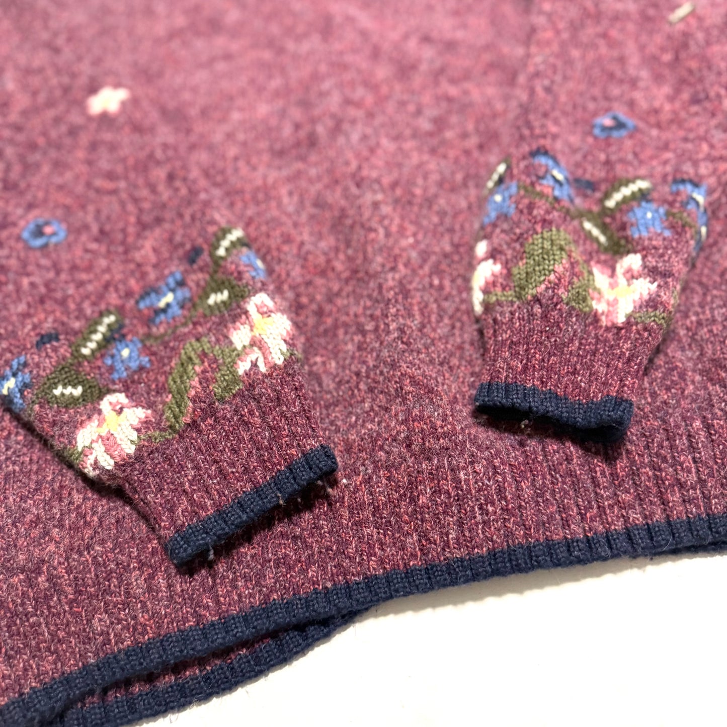 Vintage Northern Reflections, Wool Blend Floral Cardigan