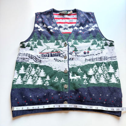 Vintage Northern Reflections, Winter Scene Vest