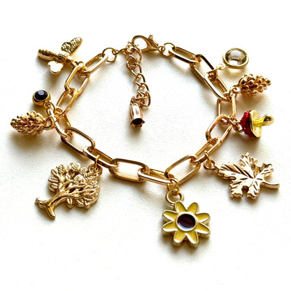 Handmade Y2K Style Autumn Charm Bracelet
