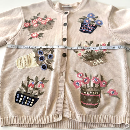 Vintage Northern Reflections, Potted Flowers Cardigan