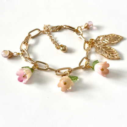 Handmade Floral Y2K Style Charm Bracelet