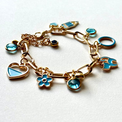 Handmade Y2K Style Charm Blue Bracelet
