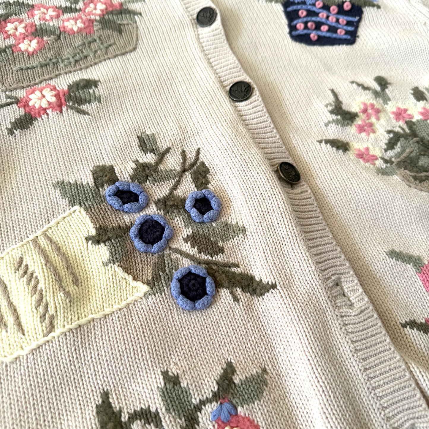 Vintage Northern Reflections, Potted Flowers Cardigan