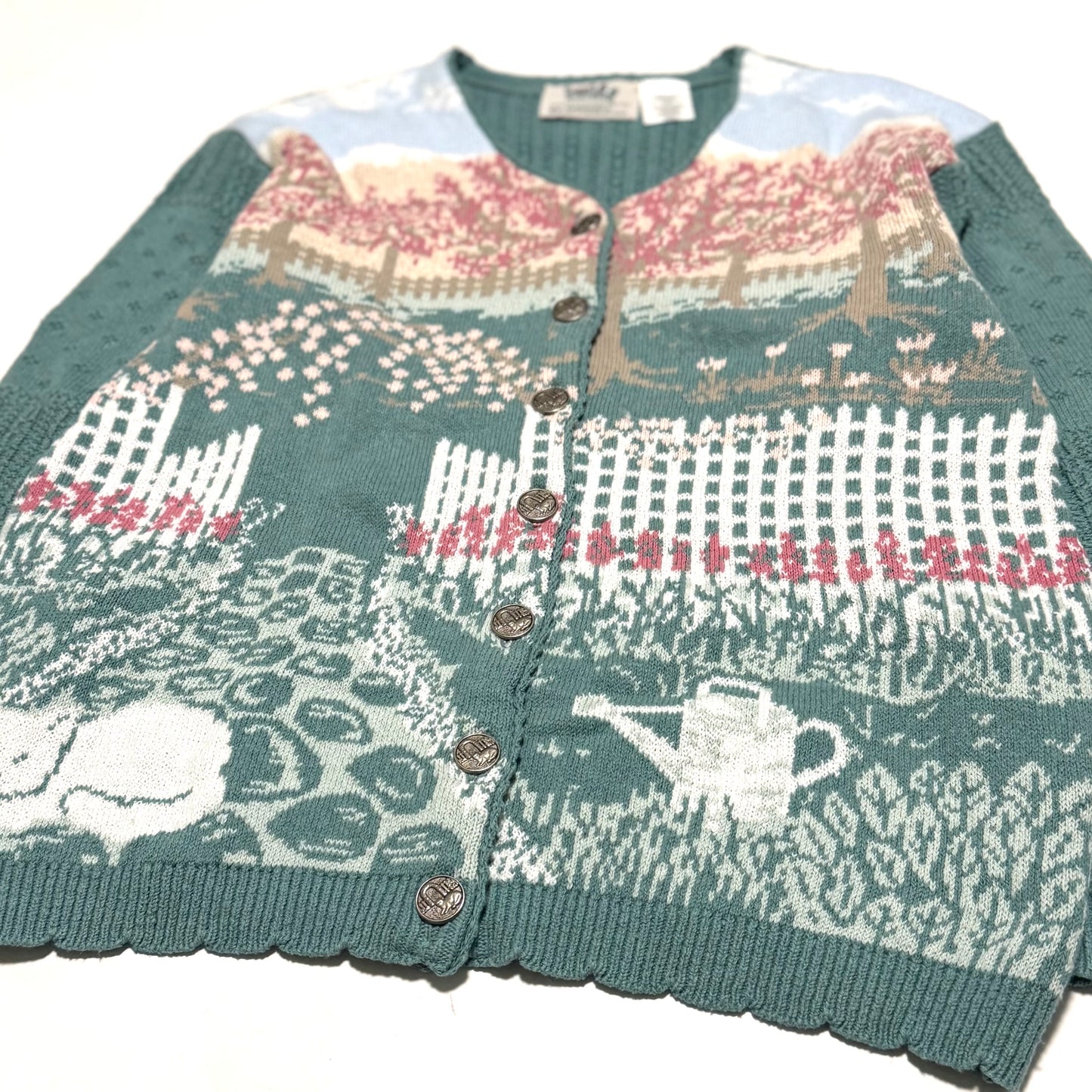 Vintage Northern Reflections, Cat in Garden Cardigan