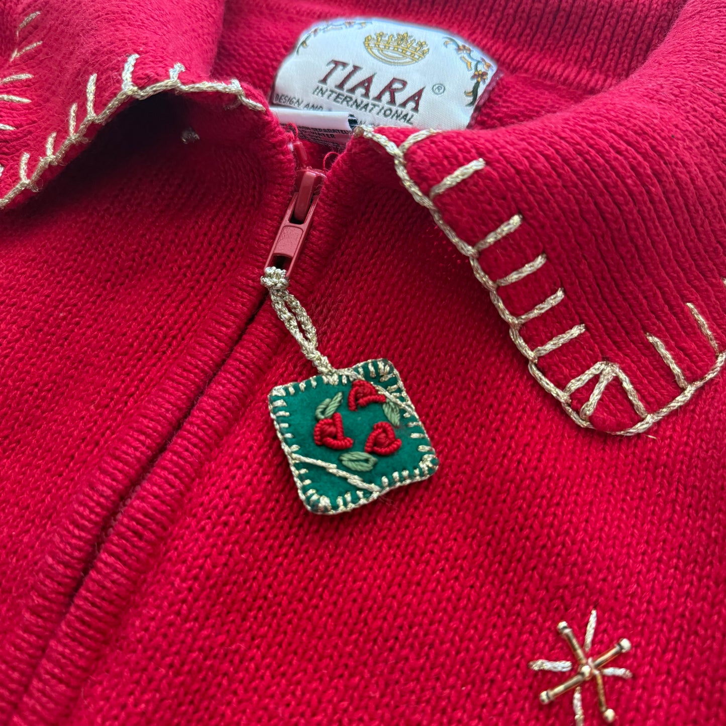 Vintage Tiara, Christmas Cardigan