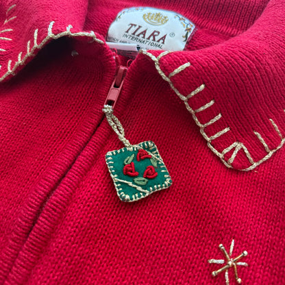 Vintage Tiara, Christmas Cardigan