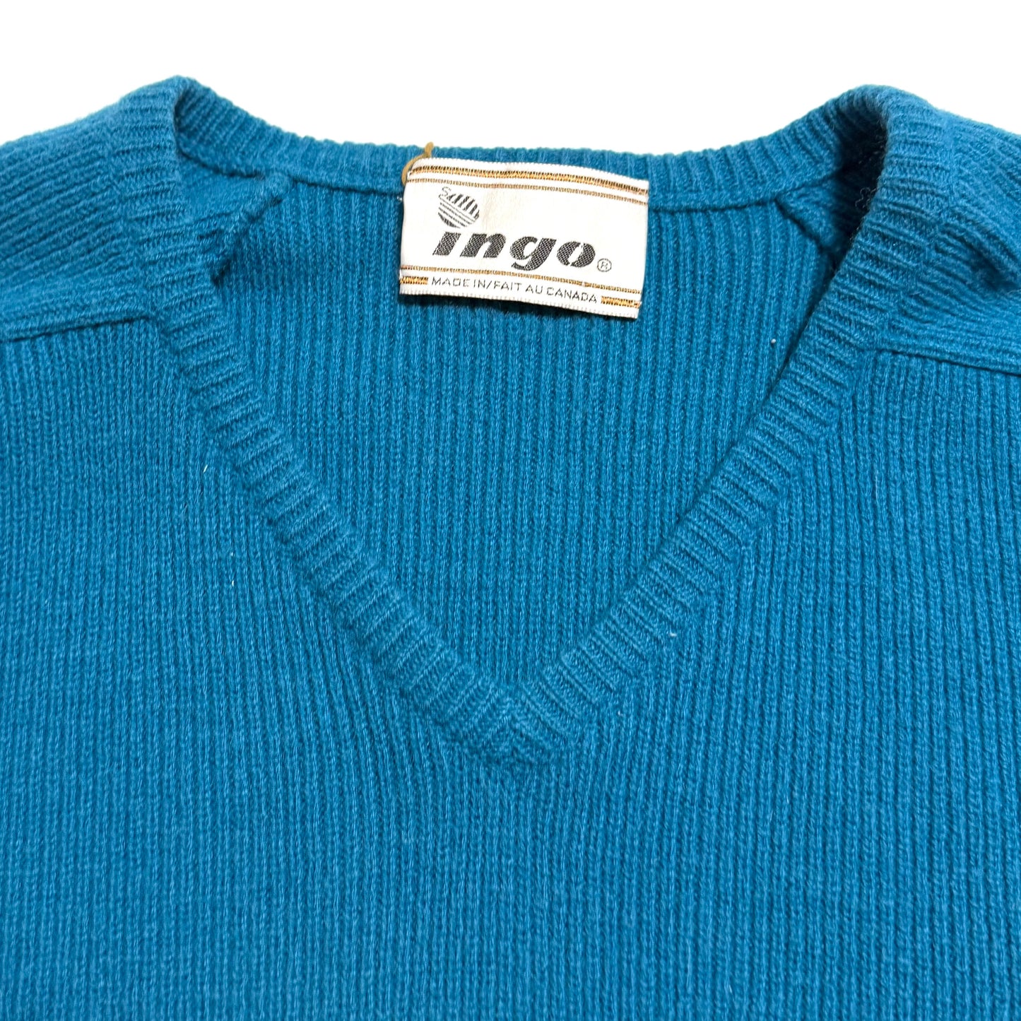 Vintage Ingo, Wool Blend V-Neck Sweater