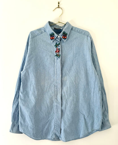 Vintage Tabi, Holiday Button Up Shirt